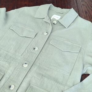 GENTLE FAWN I NWOT Light Aloe Olive Green Daria Shacket Utility Anorak Jacket, S